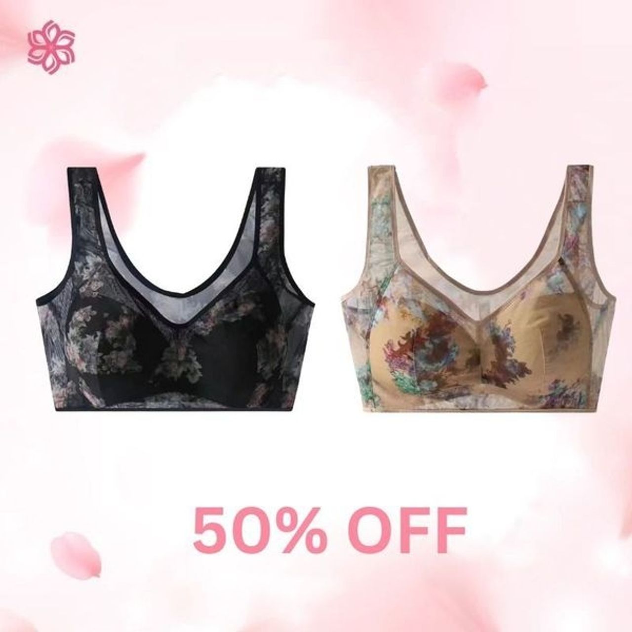 Lace Buttonless Comfortable Bra