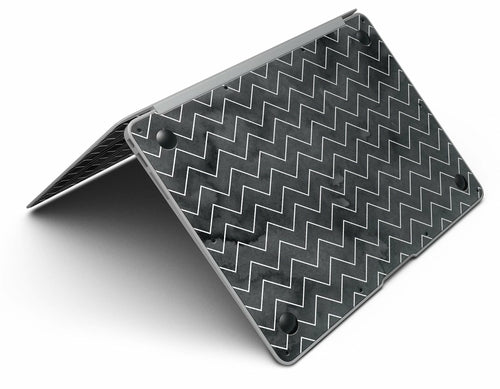 Black Watercolor with White Chevron - MacBook Air Skin Kit